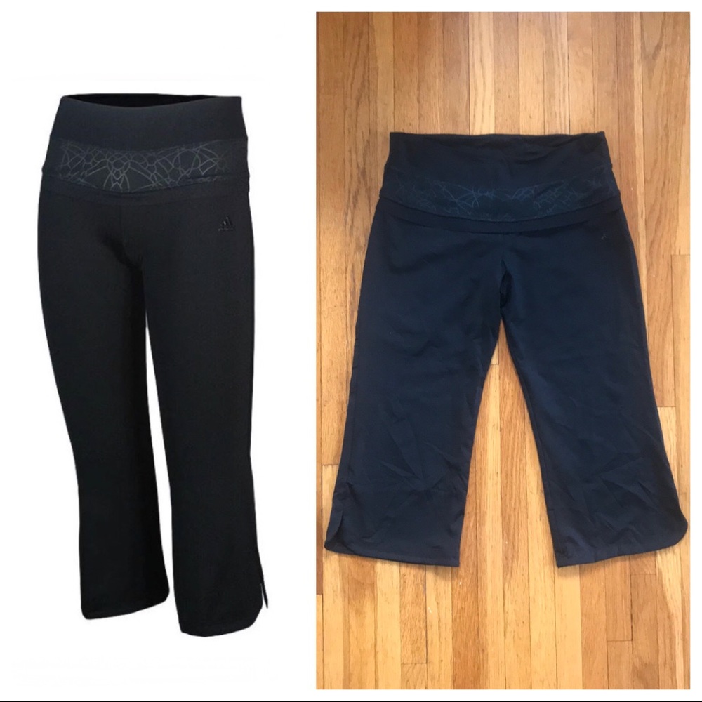 Adidas Climalite black capri-length pants size S